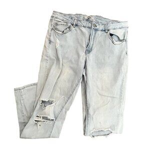 Refuge light wash denim ripped jeans casual cotton pants spandex summer pockets